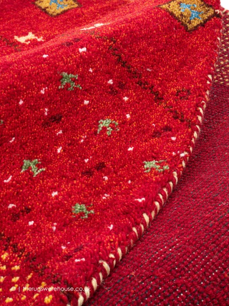 Nakarta Denver Red Circle bordered Hand-Knotted Wool Modern Luxury Rug ...