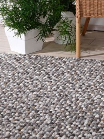 Felty Natural Multi Circle Rug | The Rugs Warehouse