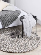 Felty Natural Multi-Coloured Pebbles Handmade Wool Modern Luxury Rug ...