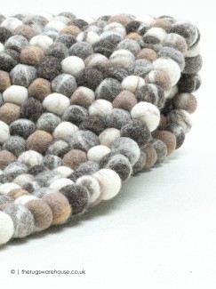Felty Natural Multi Circle Rug | The Rugs Warehouse