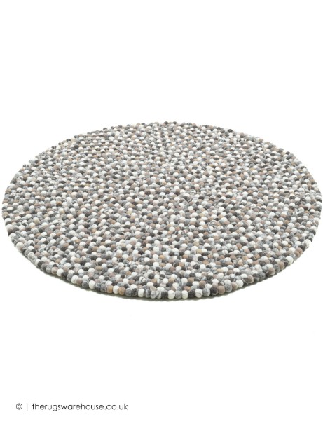 Felty Natural Multi Circle Rug | The Rugs Warehouse
