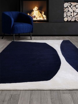 Signature Rust Multi-Coloured Abstract Handmade Wool Modern Rug by ...