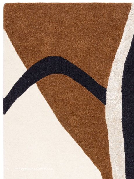 Signature Rust Multi-Coloured Abstract Handmade Wool Modern Rug by ...