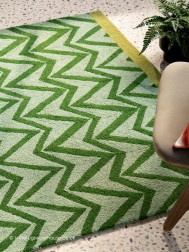 Dhurrie Green Rug - Thumbnail - 3