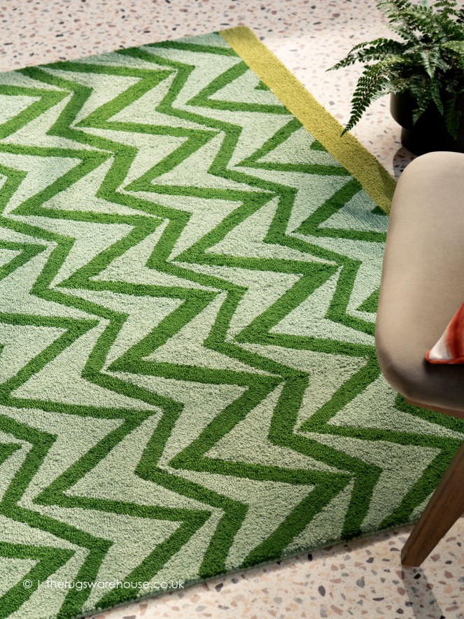 Dhurrie Green Rug - 3