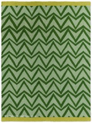 Dhurrie Green Rug - Thumbnail - 7