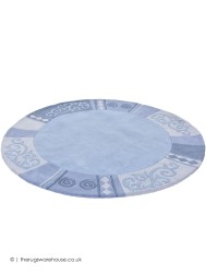 Ambadi Blue Circle Rug - Thumbnail - 5