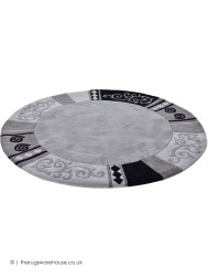 Ambadi Grey Circle Rug - Thumbnail - 5