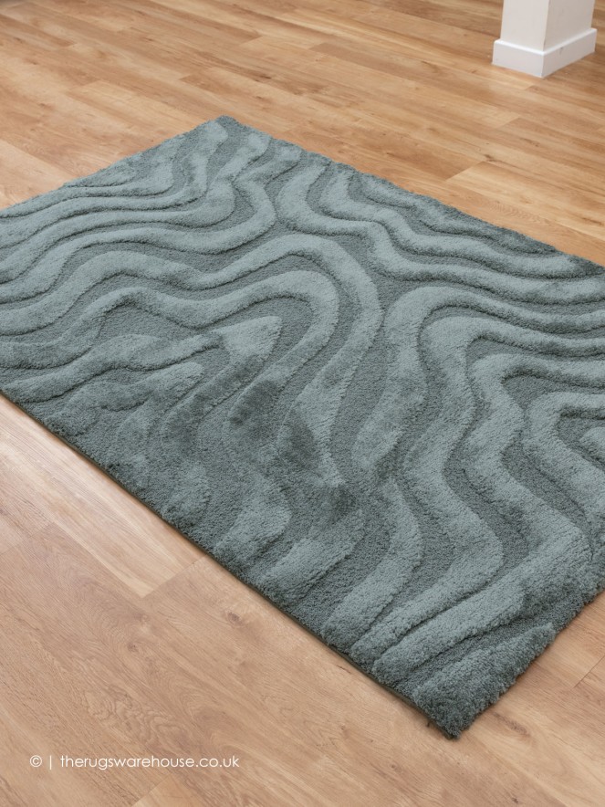 Cleo Squiggle Green Rug - 2