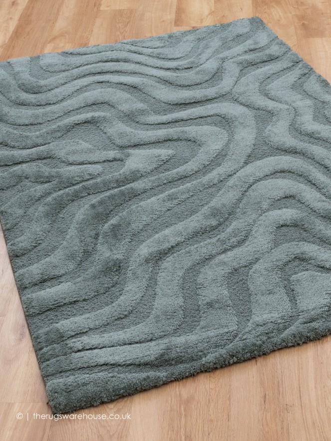 Cleo Squiggle Green Rug - 4