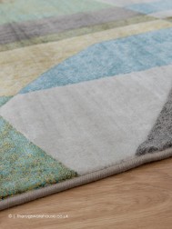 Clarton Blue Mix Rug - Thumbnail - 4