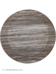 Fabricano Beige Grey Circle Rug - Thumbnail - 2