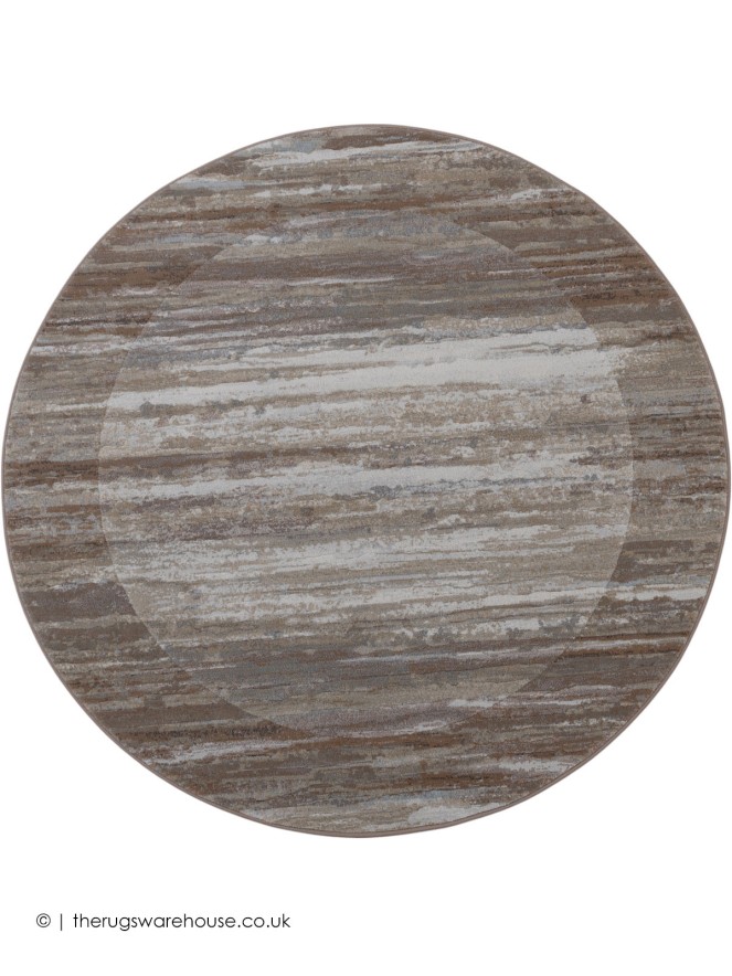 Fabricano Beige Grey Circle Rug - 2
