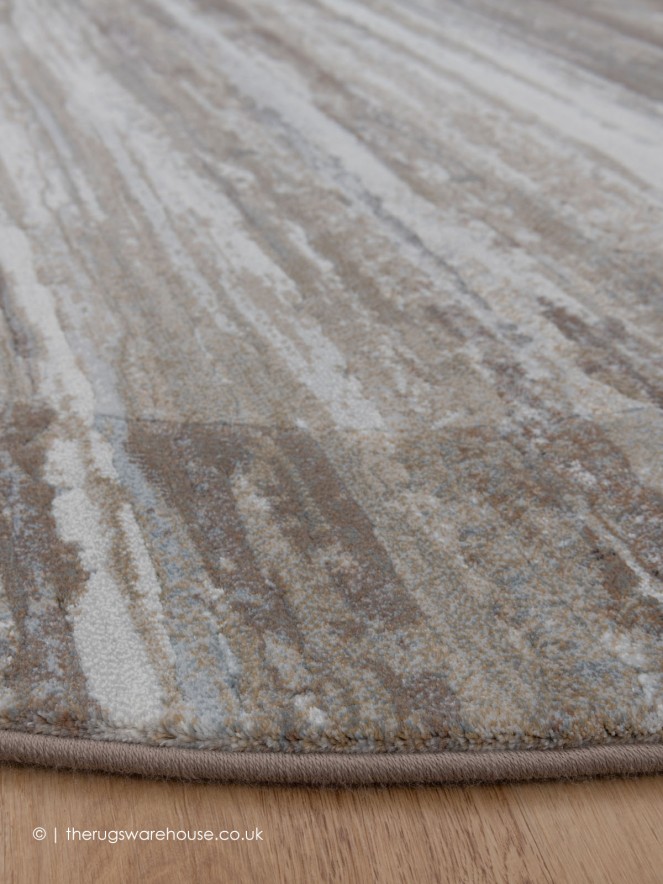 Fabricano Beige Grey Circle Rug - 3