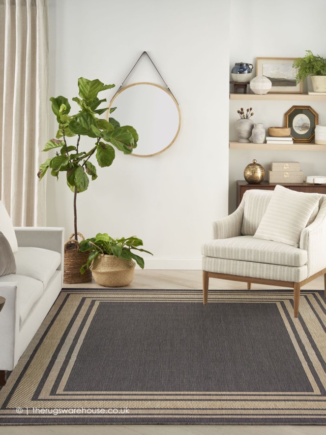 Horizon Border Charcoal Rug - 3