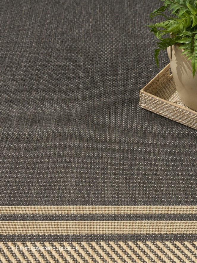 Horizon Border Charcoal Rug - 4