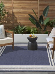 Horizon Border Navy Rug - Thumbnail - 2