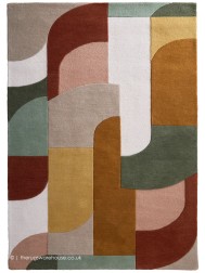 Retro Deco Tan Rug - Thumbnail - 6