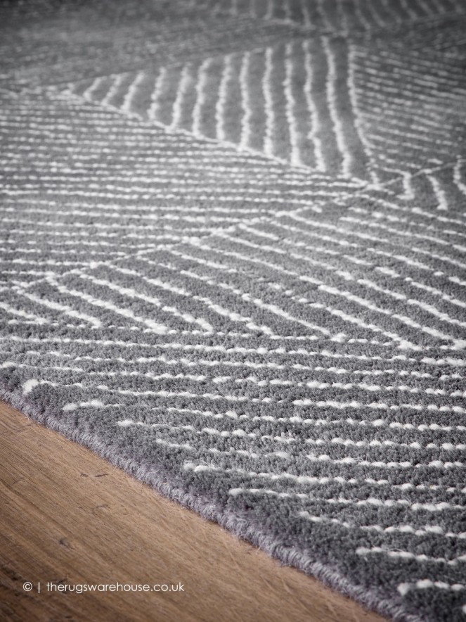 Geo Metric Charcoal Rug - 4