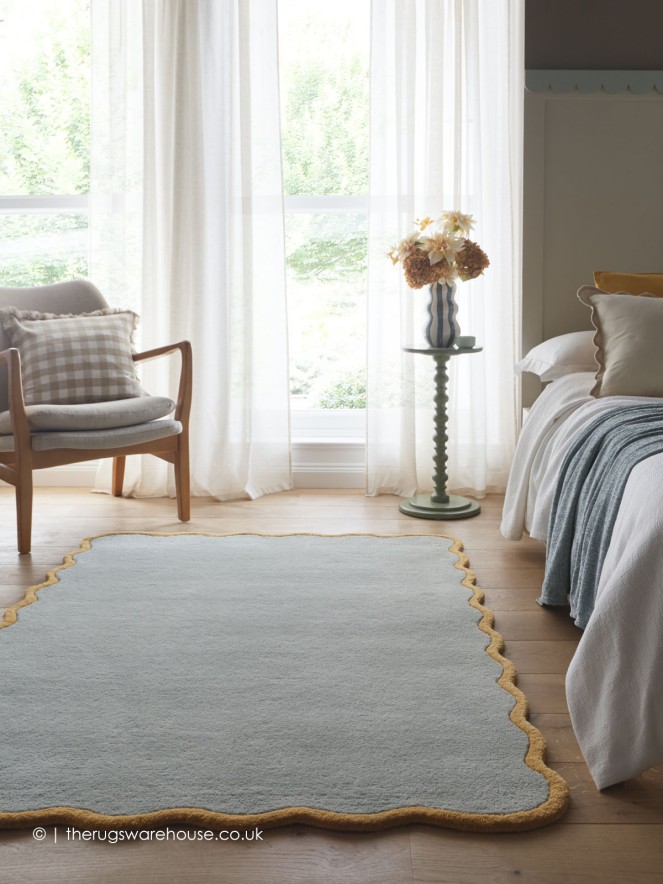 Scalloped Elsie Blue Rug - 2