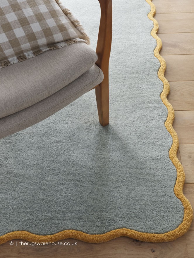 Scalloped Elsie Blue Rug - 3