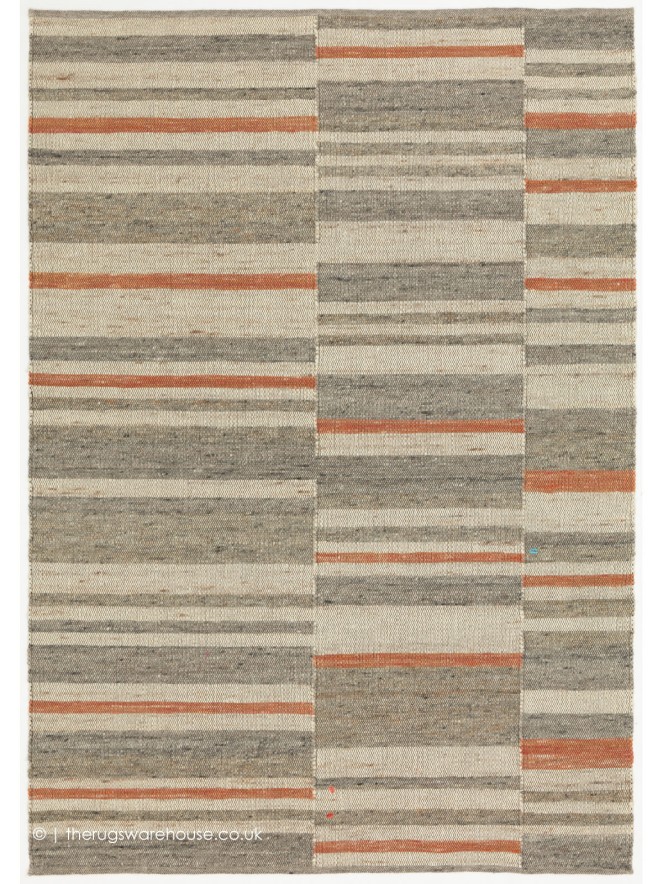 Medeney Grey Orange Rug - 2