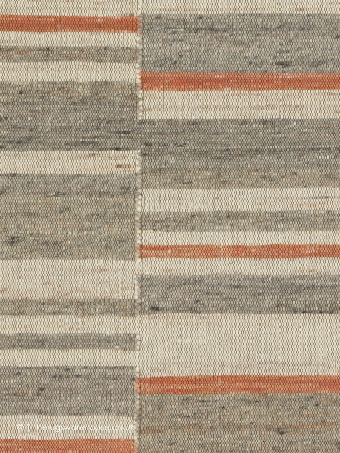 Medeney Grey Orange Rug - 4