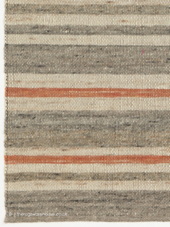 Medeney Grey Orange Rug - 5