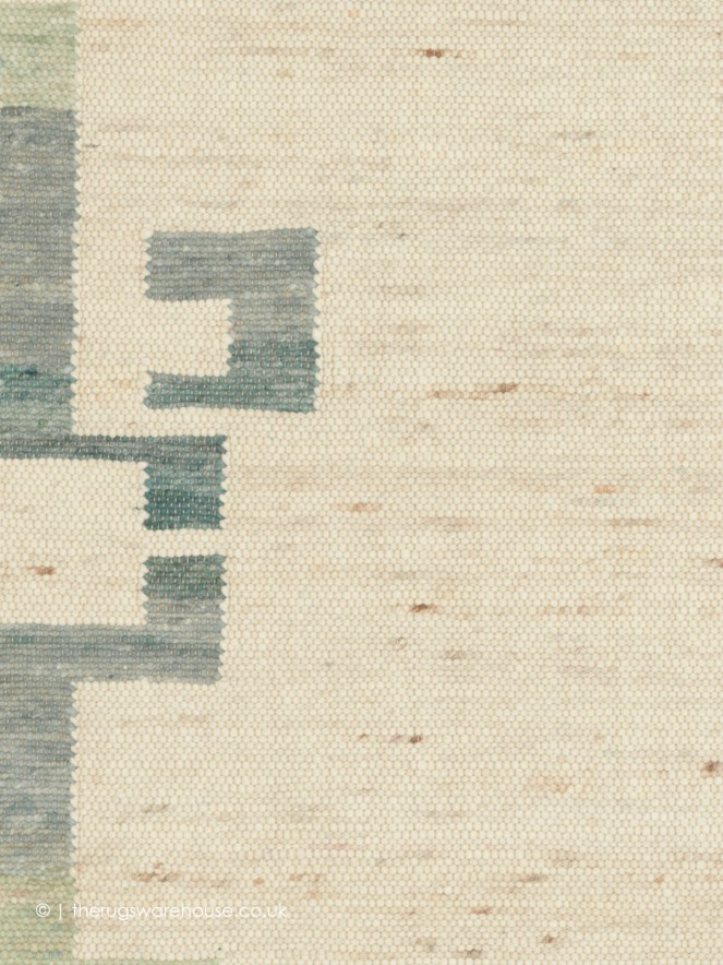 Digimatic Cream Aqua Rug - 3