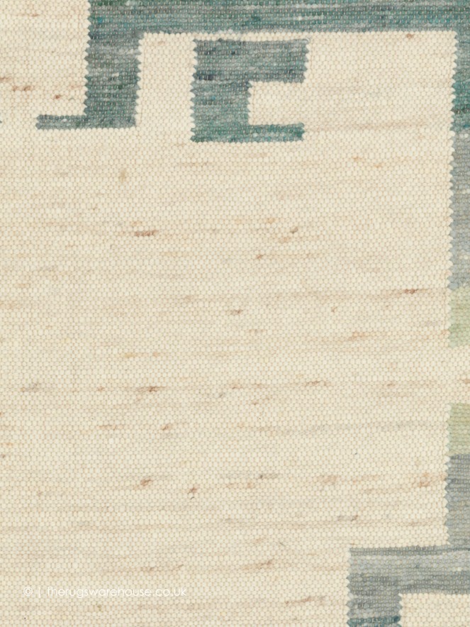 Digimatic Cream Aqua Rug - 4