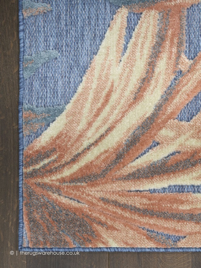Aloha Leaves Blue Rug - 6