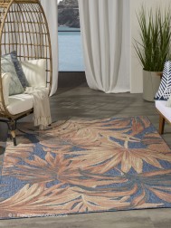 Aloha Leaves Blue Rug - Thumbnail - 5