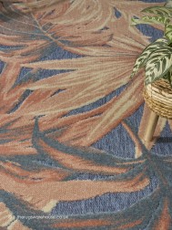 Aloha Leaves Blue Rug - Thumbnail - 7