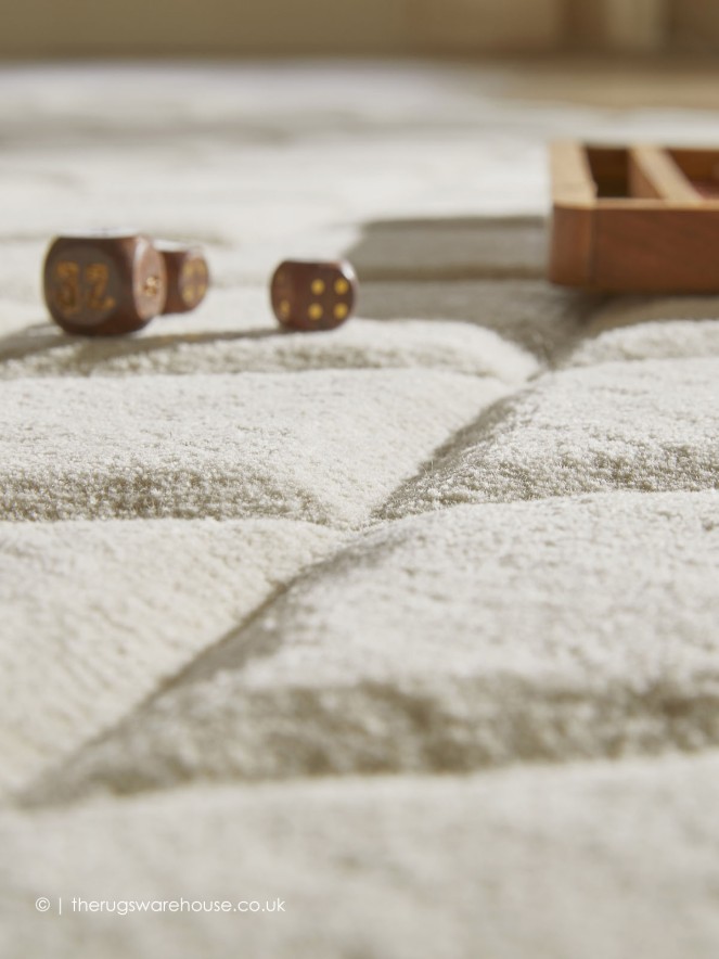 Priory Diamonds Ivory Rug - 6