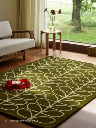 Linear Stem Green Rug - Thumbnail - 2