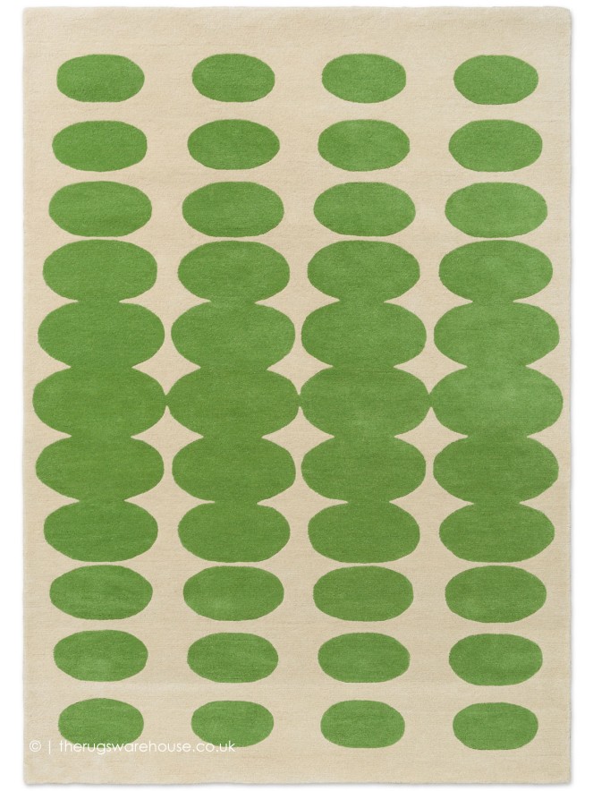 Optical Oval Green Rug - 7