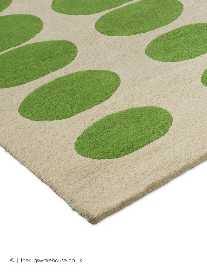 Optical Oval Green Rug - 4