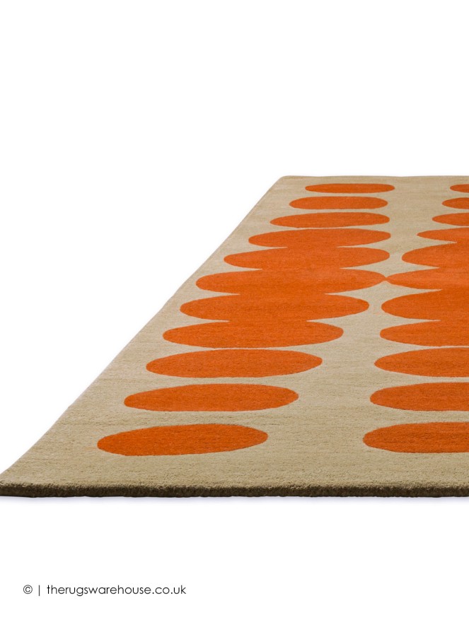 Optical Oval Orange Rug - 6