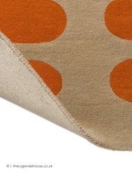 Optical Oval Orange Rug - Thumbnail - 5