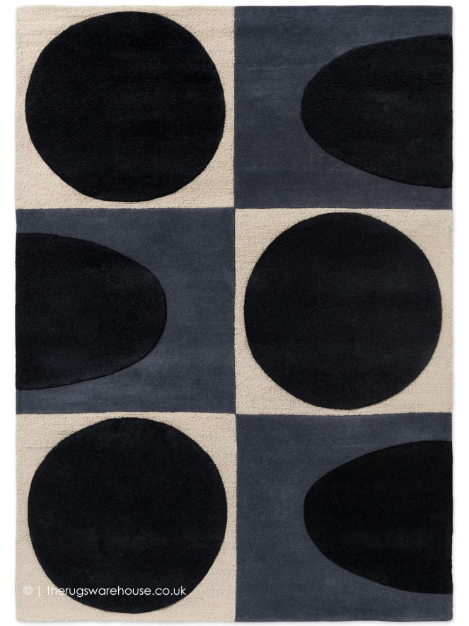 Spot Square Blue Rug - 7