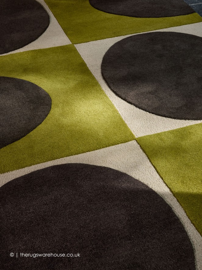 Spot Square Green Rug - 3