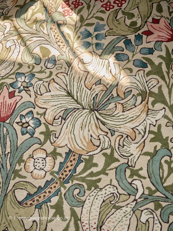 Golden Lilly Green Rug - 5