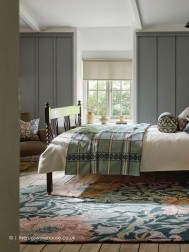 Honeysuckle Tulip Teal Rug - Thumbnail - 2