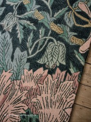 Honeysuckle Tulip Teal Rug - Thumbnail - 6