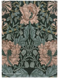 Honeysuckle Tulip Teal Rug - Thumbnail - 10