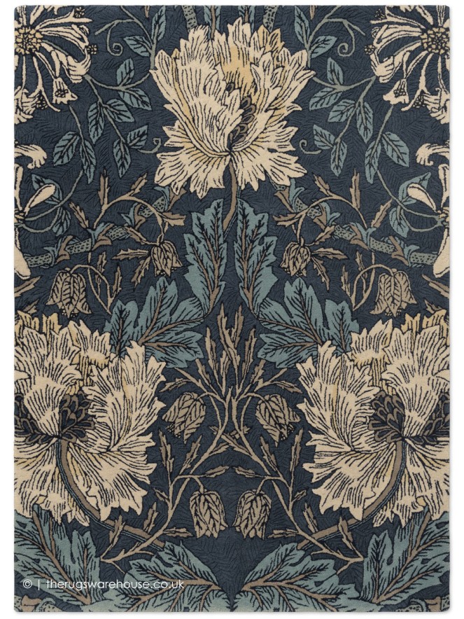 Honeysuckle Tulip Woad Rug - 10