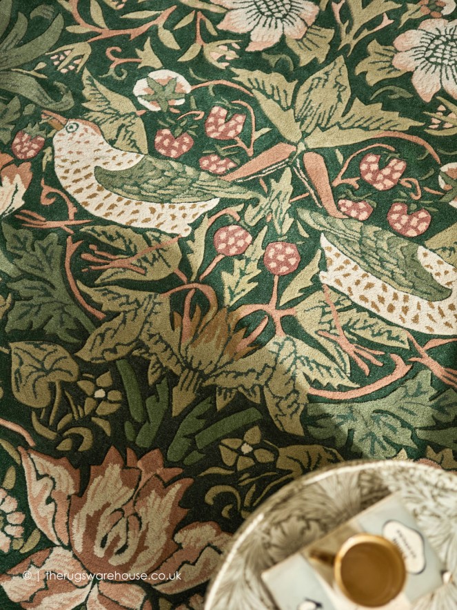 Strawberry Thief Forest Rug - 3