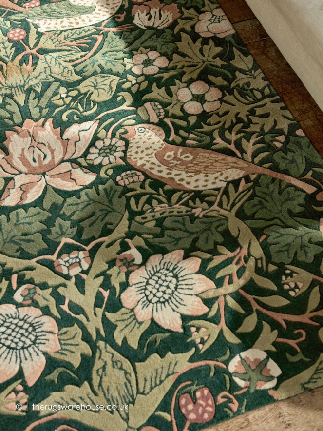 Strawberry Thief Forest Rug - 4