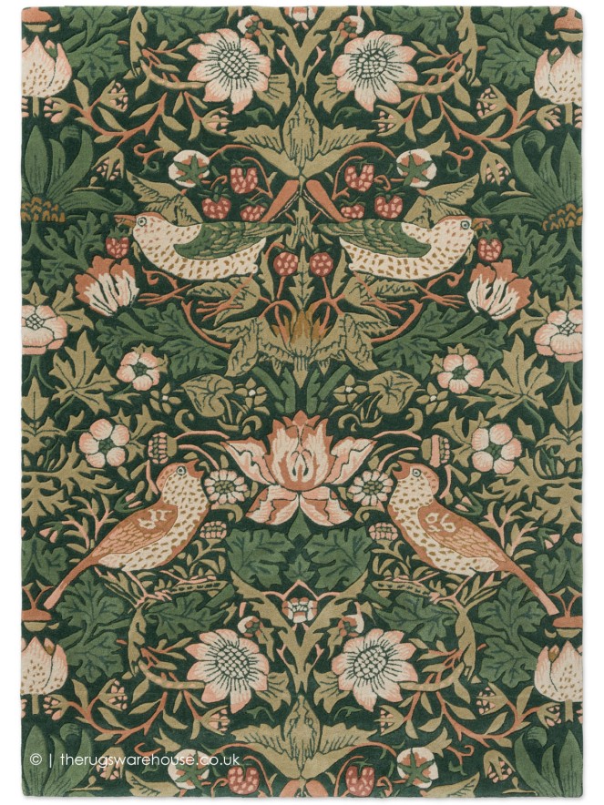 Strawberry Thief Forest Rug - 8