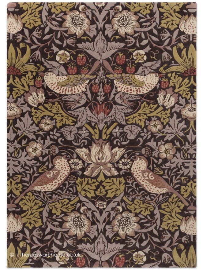 Strawberry Thief Grape Rug - 9